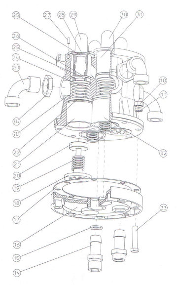 схематическое изображение крана клапанного АКБ-3М2.15-1А